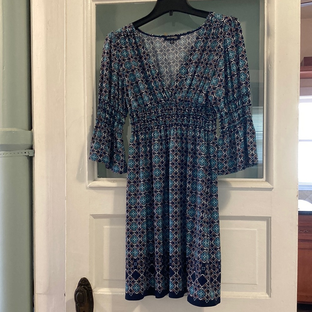 Dress, pattern, blue, LP